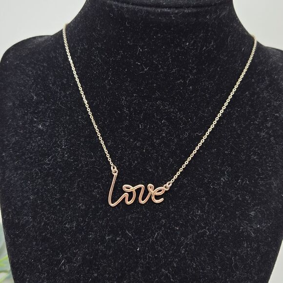 DYADEMA 925 Sterling Silver "Love" Necklace - Picture 2 of 10
